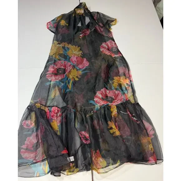 Staud CALLUNA DRESS FIRST BLOOM NIGHT maxi dress Small - Picture 3 of 5